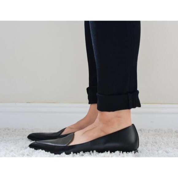 Everlane The Modern Point in Black Leather New Womens Flats Oxfords - Picture 15 of 16
